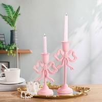 Ensemble de 2 chandeliers en aluminium de style américain, hauts, pour bougies coniques, faits à la main, écologiques, pour la décoration des festivals