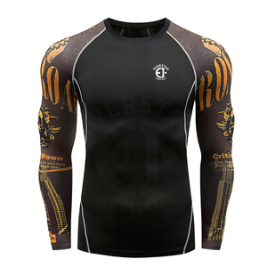 Camiseta de surf personalizada para hombre Rush Guard, ropa deportiva para gimnasio y MMA de fabricación pakistaní - Product Image 3