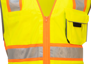 Premium Reflective Safety Work Vest Multi Pockets Construction Outer Wear <b>Road</b> Safety for Men Women Breathable Anti-Wrinkle - Product Image 4