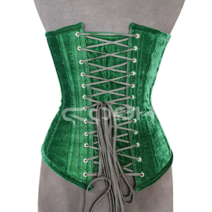 ชุดกระชับสัดส่วนสไตล์วิคตอเรียน สีเขียวมรกต ผ้ากำมะหยี่ สำหรับงานปาร์ตี้และคลับ บัสติเยร์ท็อป - Product Image 6