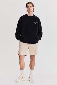 Short pour homme de qualité supérieure 100% coton beige clair élastique cordon de serrage à la taille poches latérales diagonales @ prix de gros - Product Image 5