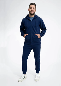 Fabricants de vêtements en vrac Pakistan Vestes polaires à fermeture éclair sur mesure Sweats à capuche Sweat à capuche zippé uni unisexe - Product Image 3