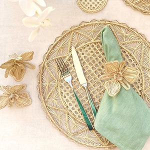 Belle serviette en jute avec anneau de serviette, charme rustique, décoration de table, parfaite pour les mariages, les fêtes, la salle à manger à domicile et une table écologique - Product Image 2