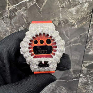 Reloj Mecánico Deportivo de Acero Inoxidable para Hombre, Cristal de Zafiro de Alta Calidad, Diamante Moissanita Helado, Claridad VVS, Acero Inoxidable - Product Image 1