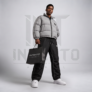 Doudoune matelassée jaune pour homme, imperméable, respirante, avec logo personnalisé, légère, vêtement d'extérieur d'hiver zippé, style streetwear - Product Image 6