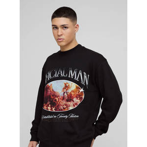 Sudaderas con capucha para hombre con logotipo personalizado peso pesado 100 por ciento algodón más sudaderas de talla grande gimnasio streetwear Jersey estampado al por mayor OEM - Product Image 5