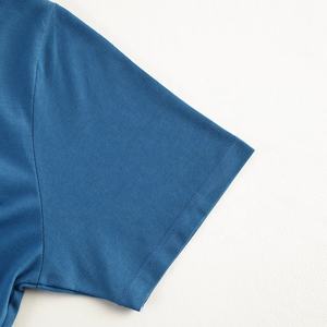 Vente en gros 100% coton biologique T-Shirt pour hommes qualité supérieure respirant tricoté tenue décontracté personnalisé à manches courtes motif solide - Product Image 5