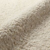 Luxuriöser Moderner Handgefertigter Hochwertiger Elfenbeinfarbener Handgeknüpfter 12mm Dicker Wollteppich Natürliche Farbe Haustierfreundlich für Jeden Raum Indien