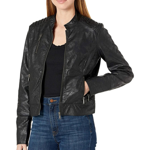 Custom Womens <b>Slim</b> Fit Dark Brown Leather Jacket Asymmetric Zipper <b>Belted</b> Hem Outerwear - Product Image 5