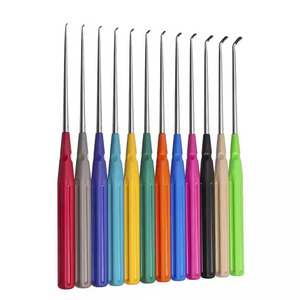 Juego de curetas de hueso Manual de alta calidad, mango de plástico, acero metálico, diseñado específicamente para cirujanos, base de instrumentos quirúrgicos - Product Image 1