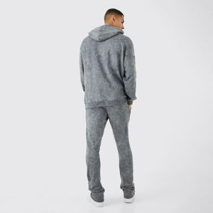 Survêtement d'hiver pour homme de qualité supérieure 2025, lavage à l'acide, logo personnalisé, couleur nouvelle conception, respirant, séchage rapide, polaire technique unisexe - Product Image 3