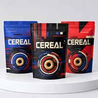 Sac à céréales laminé durable, pochette verticale personnalisée avec fermeture éclair