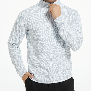 Pulls à capuche pour hommes de performance, fabrication OEM 2025, sport, quart de zip, col zippé, pulls de golf, impression personnalisée, col zippé - Product Image 1