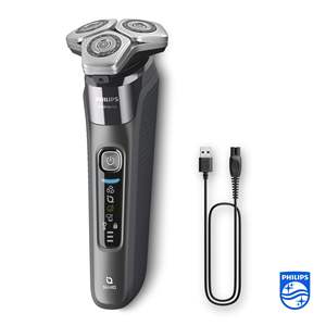 Mini rasoir électrique à triple lame, utilisation humide/sèche, support de charge, étanche IPX7, lavable, brosse de nettoyage incluse, tondeuse nez - Product Image 6