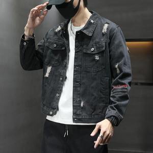 Veste en jean pour homme, design personnalisé, haute qualité, logo personnalisé sur le devant, effet usé, vente en gros - Product Image 4