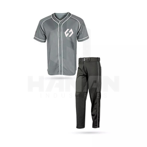 Conjuntos de uniformes de béisbol transpirables personalizados para equipos, clubes y escuelas, servicio OEM, secado rápido de poliéster 100% - Product Image 2