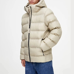 Veste matelassée en coton chaud d'hiver personnalisée OEM ODM Veste matelassée en duvet unisexe Vestes légères classiques à capuche pour hommes et femmes - Product Image 3