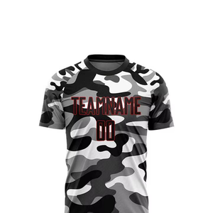 Uniforme de Fútbol Sublimado con Camuflaje, Conjunto de Camiseta y Pantalones Cortos, Nombre y Número del Equipo Personalizados, Venta al Por Mayor de Fábrica - Product Image 4