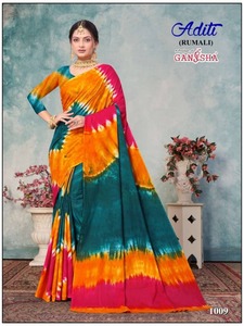 Venta al por mayor gama de algodón impreso saris fantasía proveedor a granel impresiones únicas para fiesta verano invierno estaciones atractivo de moda - Product Image 5