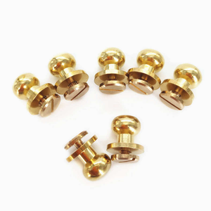 Remache Redondo de Latón Sólido Personalizado de 4-10 mm para Bolsos de Cuero, Cinturones, Equipaje y Manualidades - Product Image 1