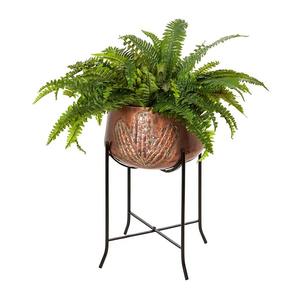 Pot de jardinière décoratif pour jardin extérieur Pot de jardinière à piédestal en métal pur cuivre de haute qualité Pot de 26 pouces de diamètre - Product Image 4