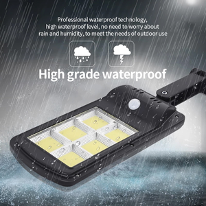 Farola solar Sensor de movimiento de inducción de alto lumen Impermeable Integrado Luminaria exterior Carretera Led Jardín Faro - Product Image 6