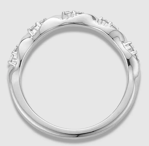 Bague de fiançailles pour femme en diamant de laboratoire taillé 0,05 carat, certifiée IGI, PT950, design floral, cadeau d'anniversaire de mariage - Product Image 3