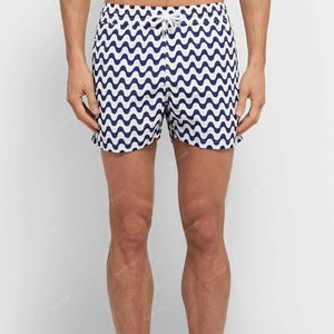 Bañador con estampado personalizado para hombre, pantalones cortos de playa reciclados, patrón bordado, traje de baño informal, pantalones cortos de tabla - Product Image 2