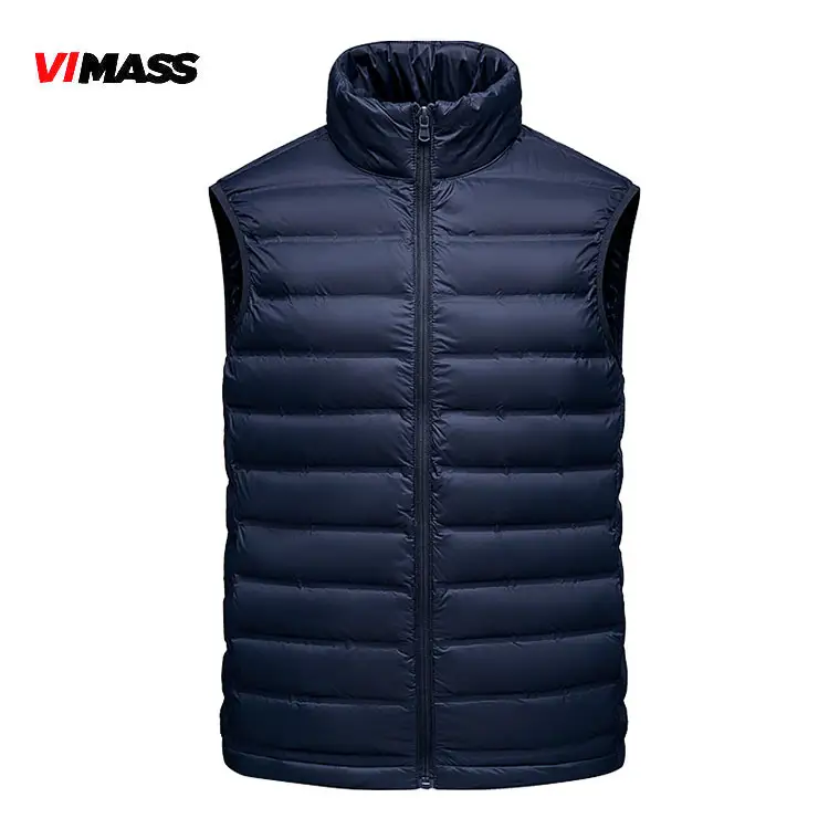 Factory custom high quality down vest for men custom logo plus size sleeveless jacket for winter