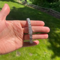 Pulsera de Plata S925 con Moissanita VVS, Estilo Hip Hop, para Hombre, Certificada por IGI, Regalo de Boda