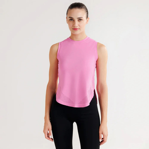 Custom Men's Women's Breathable 100% Polyester Heat-Transfer Printed <b>Sleeveless</b> Sports Tank <b>Top</b> OEM/ODM Activewear Front Logo - Product Image 5