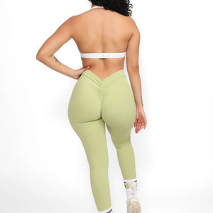 Nuevos pantalones de Yoga sin costuras de cintura alta para levantar glúteos, mallas deportivas transpirables con hilo, pantalones de Fitness al por mayor de alta calidad - Product Image 3