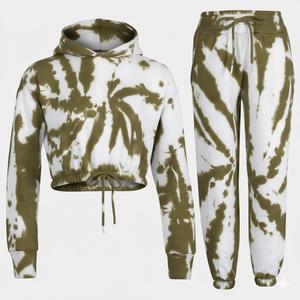 <b>Women</b> Heavy <b>Fleece</b> Hoodie and <b>Jogger</b> Tracksuit Custom Two Piece Oversized Winter Sportswear OEM Factory Supply Set - Product Image 5