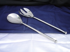 Logo personnalisé fantaisie de qualité supérieure Style unique durable Ensemble de service à salade fantaisie Vaisselle Cuillère à salade et fourchette Style de luxe. - Product Image 2