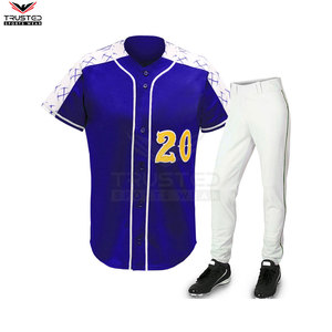 Nueva llegada 100% poliéster béisbol y softbol desgaste mejor precio uniforme deportivo con característica transpirable - Product Image 6