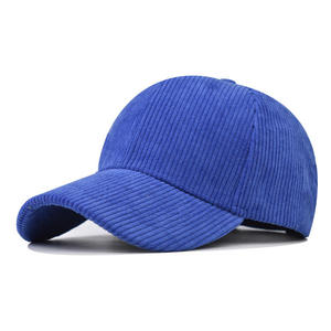 Sombrero de pana de alta calidad de 6 paneles para papá, logotipo bordado personalizado, gorra de béisbol ajustable, tela suave y duradera, pana clásica - Product Image 1