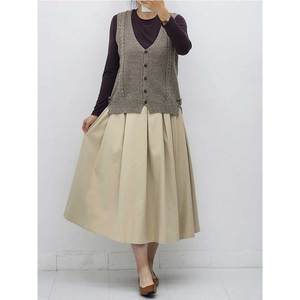 กระโปรงทรงเอไลน์สไตล์วินเทจสำหรับเด็กผู้หญิงกระโปรงทรงเอแบบบานออกฟรีไซส์ผ้าพันสีล้วนผ้าย้อมสีล้วนสำหรับฤดูใบไม้ร่วง - Product Image 2