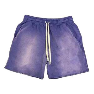 French Terry Cotton Fleece Jogger Short Custom Acid Wash Raw Vintage Short Plain Hecho de Shorts Short de alta calidad - Product Image 3