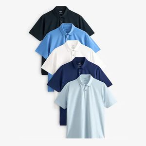 Polo classique pour homme, coupe régulière, 100% coton, manches courtes, logo personnalisé, respirant, élégant, vêtements décontractés, polo de qualité supérieure, vente en gros - Product Image 3