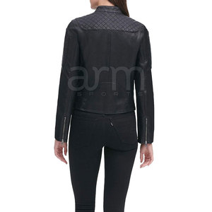 Custom Made Design Solid Color Breathable Women <b>Winter</b> <b>Jacket</b> Streetwear Hot Sale Reasonable Price Women <b>Leather</b> <b>Jacket</b> - Product Image 4