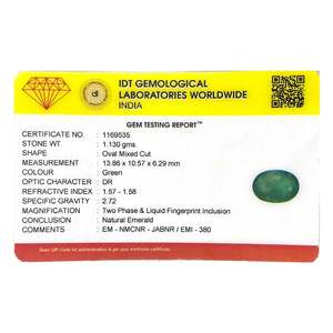 มรกตแซมเบีย-5.65 กะรัต พลอยสีเขียวเจียระไนทรงเรเดียนท์ ผ่านการปรับขนาด ได้รับการรับรองจาก IGI ผลิตในห้องปฏิบัติการ - Product Image 4