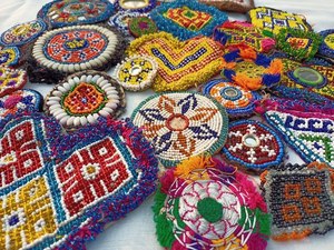 Банджара ИОК афгани нашивка с зеркалом ручная вышивка винтажная Шея банджара иго ручной работы патч травити - Product Image 5