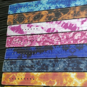 Ceintures à levier en cuir à double point personnalisées Étanche Digital Tie Dye Imprimé Adult Workout Gym Waist Support Slimming Feature for - Product Image 5