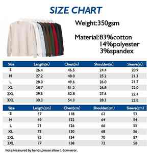 Sweats à capuche personnalisés de haute qualité 400Gsm sweatshirts à col rond en coton éponge Logo personnalisé Pull à capuche uni surdimensionné pour hommes - Product Image 4