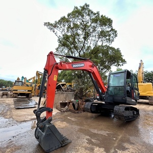 Mini-excavatrice Doosan DX60-9C d'occasion, 6 tonnes, avec godet de terrassement, excavatrice compacte d'occasion prête à l'emploi - Product Image 4