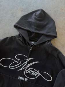 เสื้อฮู้ดดี้ผู้ชาย ลายเพชร พิมพ์ลายเพชรทั่วตัว ทรงบ็อกซี่ ล้างสีแบบเฟด  ผู้ผลิตเสื้อฮู้ดดี้ - Product Image 3