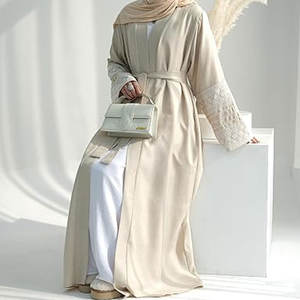 Cárdigan de caftán de manga bordada islámica modesta para mujer, vestido Maxi de Dubái para vestido informal de oración musulmana Eid Ramadan Abaya - Product Image 4