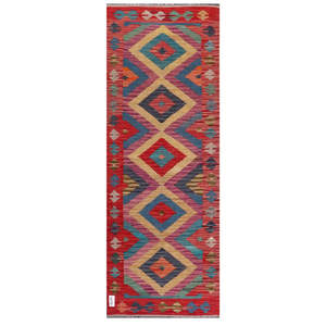 Tapis kilim d'Afghanistan Maimana 195 x 72 cm, tapis afghan traditionnel fait à la main - Product Image 1