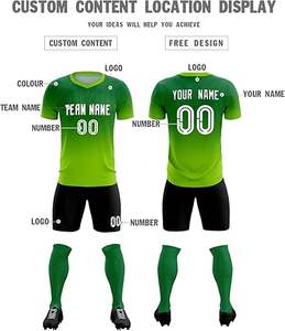 Conjunto de uniformes de fútbol personalizable-Colores y logotipo personalizados de secado rápido de alta calidad - Product Image 2