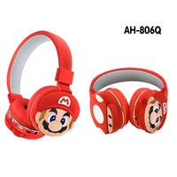 Soyto 2024 Mario AH806Q Casque Sans Fil pour Enfants, Écouteurs Bluetooth Mignons à Thème Dessin Animé